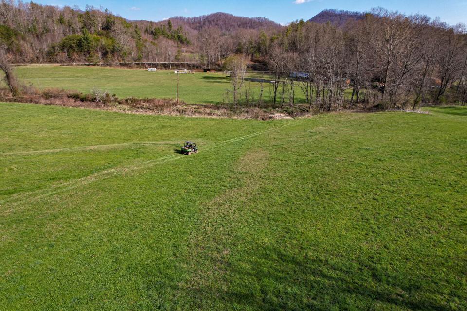 Drone pictures of the property near the Sandy Mush Landing airstrip proposed off of Big Sandy Mush Road.