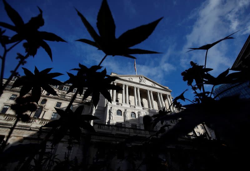 The Bank of England is seen, in London