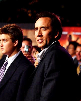 Nicolas Cage at the LA premiere of Touchstone's National Treasure