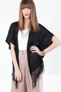 shopsosie black lace kimono