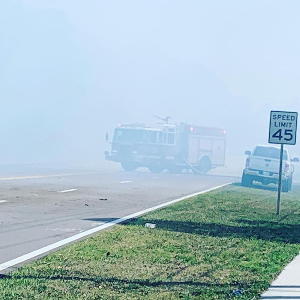 A brush fire caused the closure of a major Daytona Beach road Wednesday afternoon.