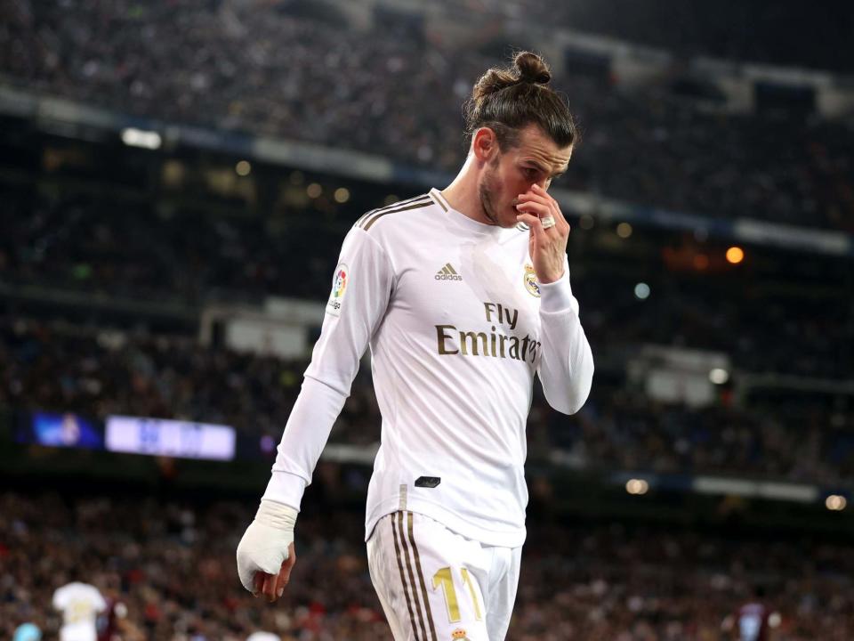 Gareth Bale of Real Madrid looks on: Getty Images