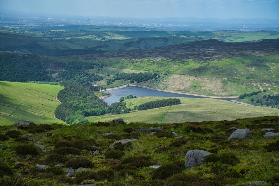 High angle view of Kinder reservoir