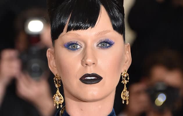 Katy Perry also sported a deep, burgundy lip at the Met Gala.