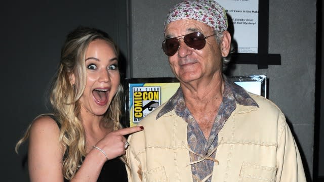 Jennifer Lawrence has been dying to meet Bill Murray, and it shows! The 24-year-old <em>Hunger Games</em> actress and the 64-year-old movie icon ran into each other at Comic-Con 2015 in San Diego, California, on Thursday, and truth be told, the experience was all anyone could ever want it to be. <strong>WATCH: Bill Murray Clears Up 'Star Wars' Rumors, Defends Miley Cyrus During First Ever Comic-Con Appearance</strong> Getty Images "I and the rest of the world have been a huge fan of Bill Murray for a really long time and always wanted to meet him," Lawrence told reporters, during the <em>Hunger Games: Mockingjay Part 2</em> press conference. "I kind of spoke to him through Woody Harrelson. I woud send emails to Woody, mostly when I was drunk, of things I always wanted to say to Bill Murray. So he received them. So just the fact that Bill Murray knows that I exist was part one. Part two, <em>he</em> wanted to speak to <em>me</em>. And he like, <em>mentioned something about us working together</em>, I don’t know! I'm excited about that, that was cool." Getty Images <strong>PIC: Jennifer Lawrence Is Totally Badass Rocking Her Red Katniss Suit in New 'Mockingjay' Poster and Video Tease</strong> Hero goals. If that is not the truest expression of happiness that has ever been captured, then we don't know what happiness is. The fact that this meeting did not happen sooner is nothing short of a crime against fate. Lawrence and Murray are like the Harry and Dumbledore of real humans! And we have to say, the combination is kind of perfect. This is our light. Getty Images One can only assume that the experience of meeting Murray in real life is nothing short of a "murraycle." The encounter left Lawrence with the ability to perfectly mirror the movements of her Mockingjay co-star, Josh Hutcherson... http://joshmopolitan.tumblr.com/post/123661413404/joshifer-in-sync-x <strong>WATCH: Jennifer Lawrence Gushes About Her 'Best Friend' Liam Hemsworth </strong> As well as console him directly through the forehead. http://stydiaislove.tumblr.com/post/123666008908 While meeting Murray trumps any and all things that can happen to a person past, present and future, Lawrence was also at Comic-Con to promote <em>Mockingjay Part 2</em>. When addressing the upcoming end to the Hunger Games franchise and her character, Katniss Everdeen, Lawrence got slightly sentimental, saying, "I don't think I'll ever really say goodbye to her." And while Katniss and Jennifer are forever linked in our hearts, Lawrence assured the Comic-Con audience that she has almost nothing in common with her on-screen heroine. "Nothing about us is similar because she's brave and I'm… an actress," she said. <strong>MORE: 13 Reasons The Oscars Were Way Better With Jennifer Lawrence </strong> Jennifer Lawrence... you are so much more than an actress. And now, you've met Bill Murray!! We're gonna go shout at Hollywood executives that it's insane these two haven't teamed up in a movie yet. Also, Jennifer Lawrence's style game has been ON POINT in NYC.