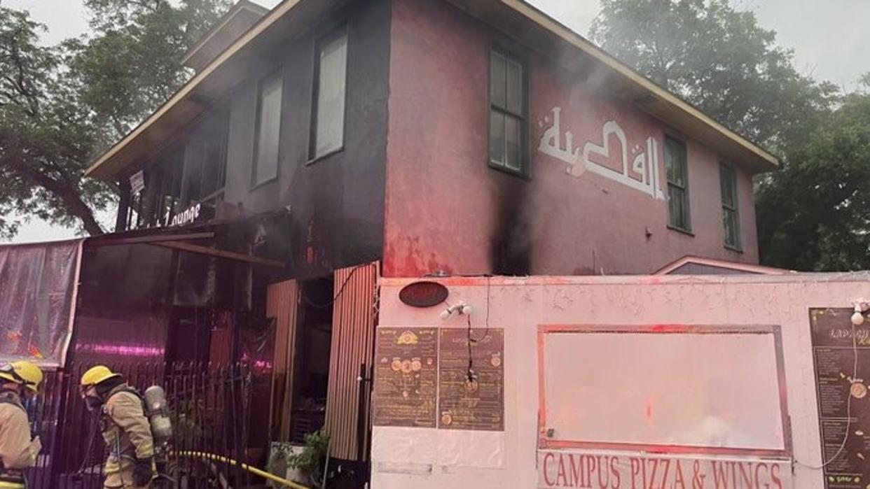 <div>Fire at Campus Hookah Lounge on Guadalupe</div> <strong>(Austin Fire Department)</strong>
