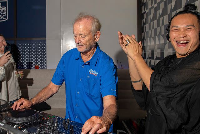 <p>Ryan Emberley/Getty</p> Bill Murray and Backup DJ