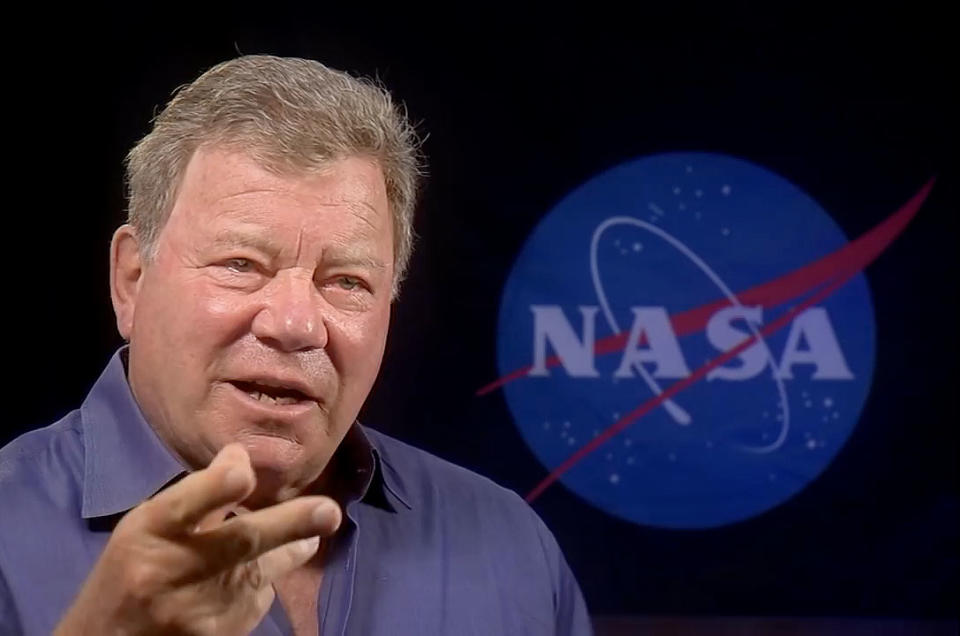  William Shatner, seen here in a 2016 NASA video. 