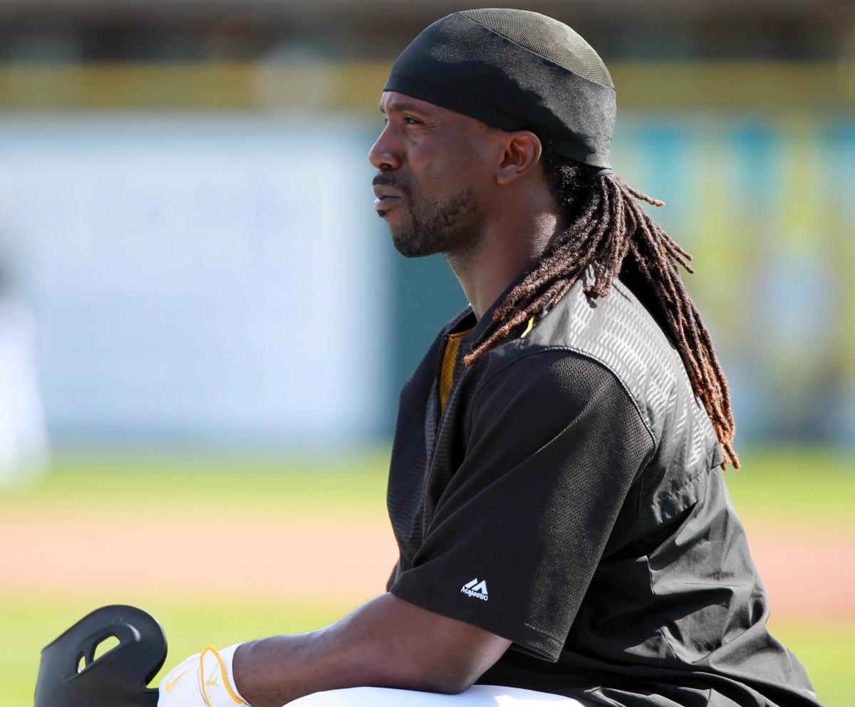 Because he has the best hair in sports.  Andrew mccutchen, Pittsburgh  pirates baseball, Pittsburgh pirates