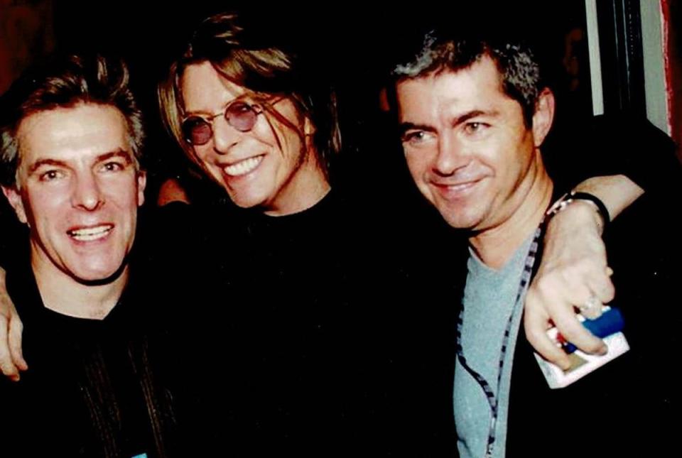 Jérôme Soligny, David Bowie, and Alan Edwards (Alan Edwards / Instagram)