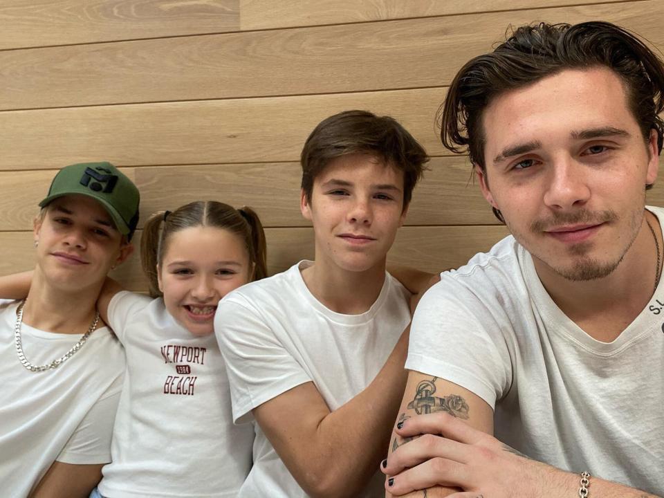 Brooklyn, Cruz, Harper, and Romeo Beckham