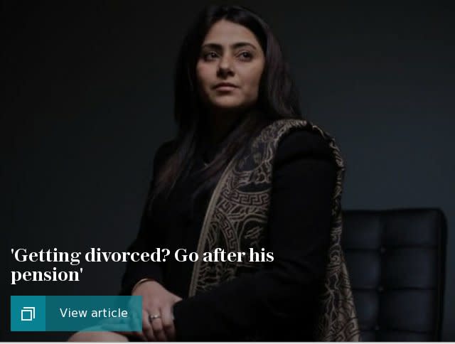 'Getting divorced? Go after his pension'