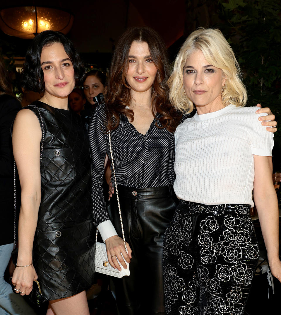 Jenny Slate, Rachel Weisz, and Selma Blair, all wearing CHANEL, attend the CHANEL Tribeca Festival Women's Lunch