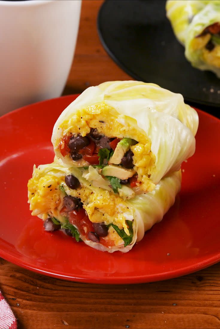 Cabbage Breakfast Burritos