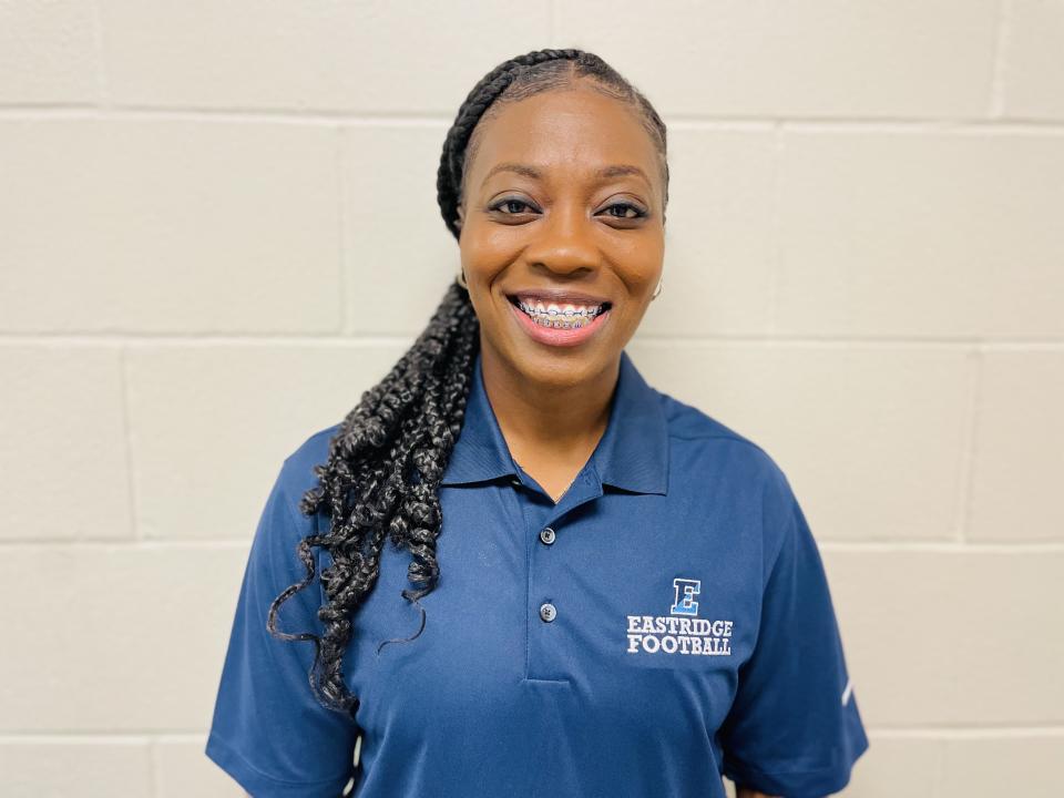 Eastridge girls flag football coach Charrise Everett