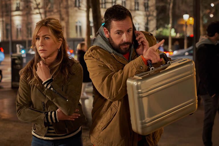 Jennifer Aniston y Adam Sandler en "Misión a la vista" (Foto: Difusión)