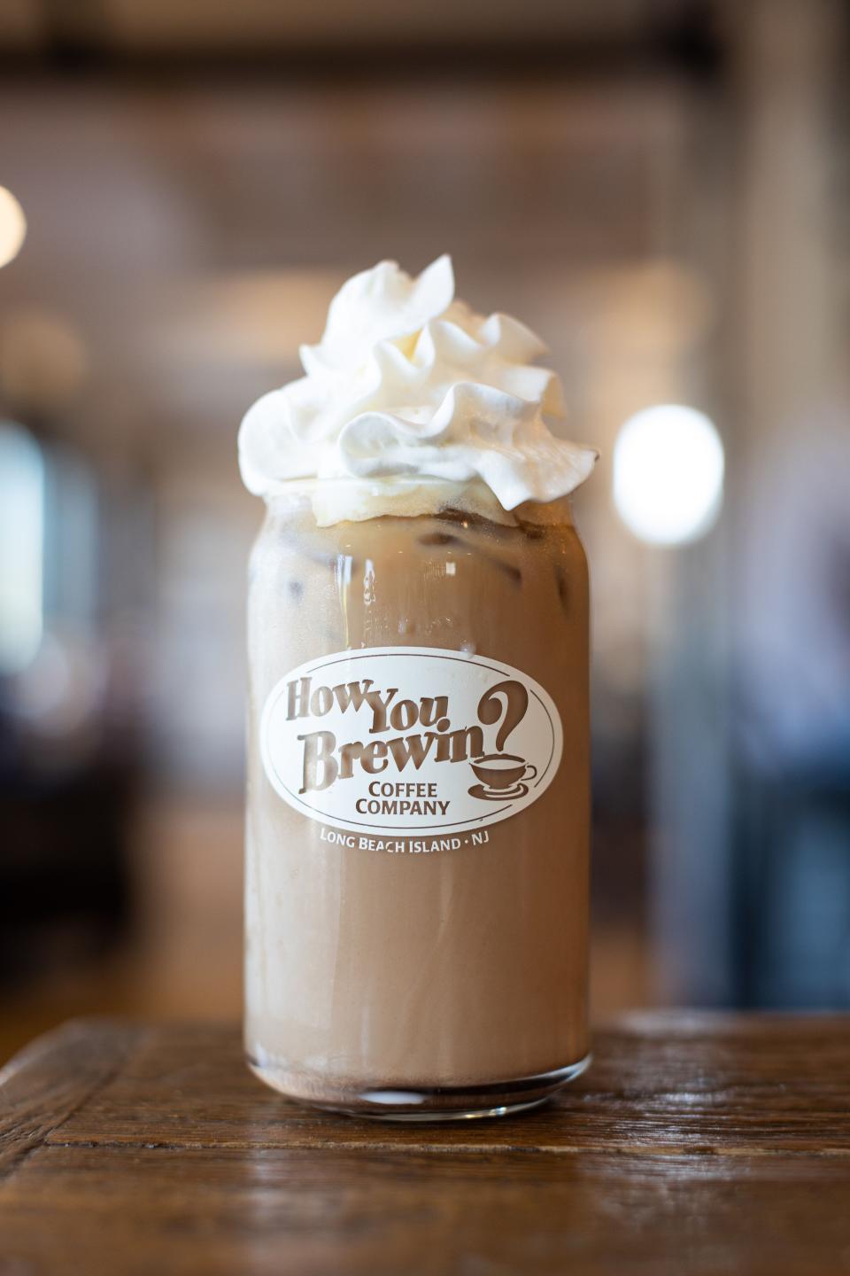 An iced gingerbread latte from How You Brewin in Surf City.