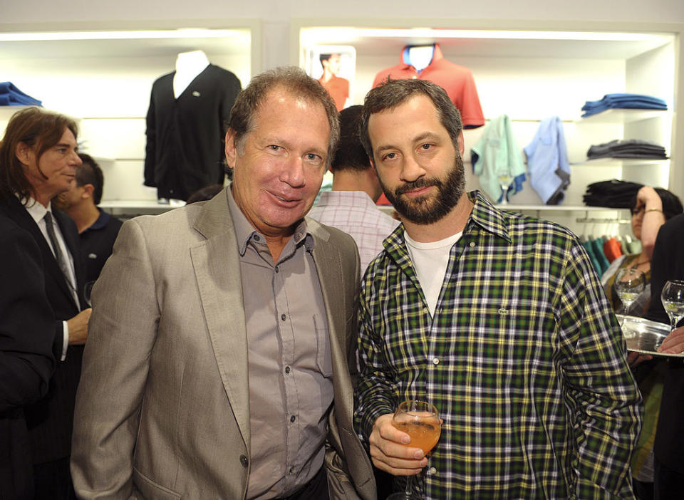 Garry Shandling and Judd Apatow together at an event