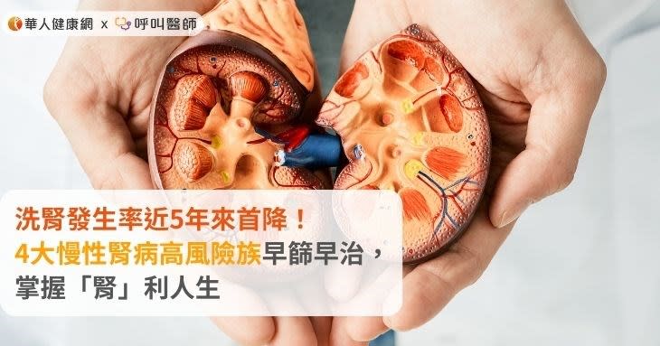 洗腎發生率近5年來首降！4大慢性腎病高風險族早篩早治，掌握「腎」利人生