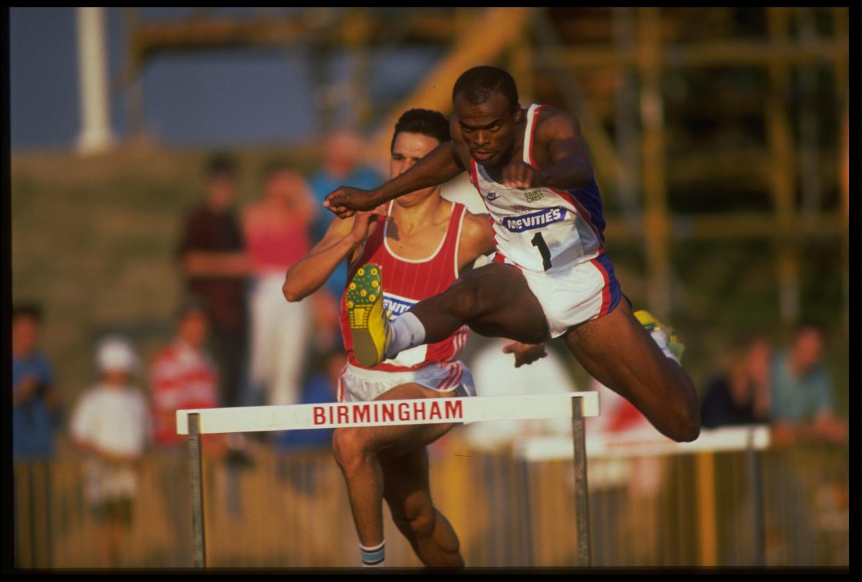 Sprint and hurdling track and field athlete and sporting legend Kriss Akabusi discovered he has the genetic traits for Speed and Sprinting to. (Getty Images)