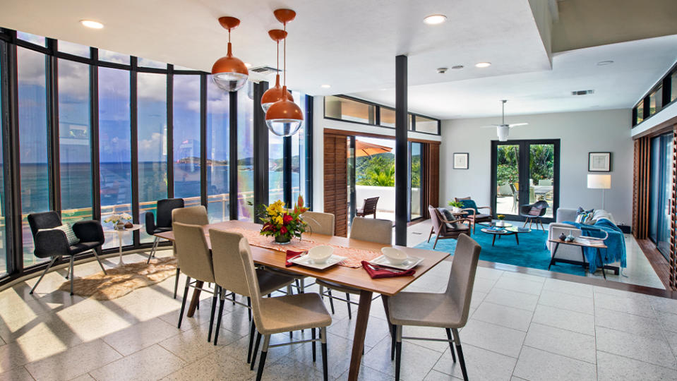 The guest house’s dining and living areas - Credit: Don Hebert