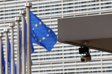 FILE PHOTO: main entrance of the European Union Commission headquarters in Brussels July 1, 2013. REUTERS/Francois Lenoir/File Photo