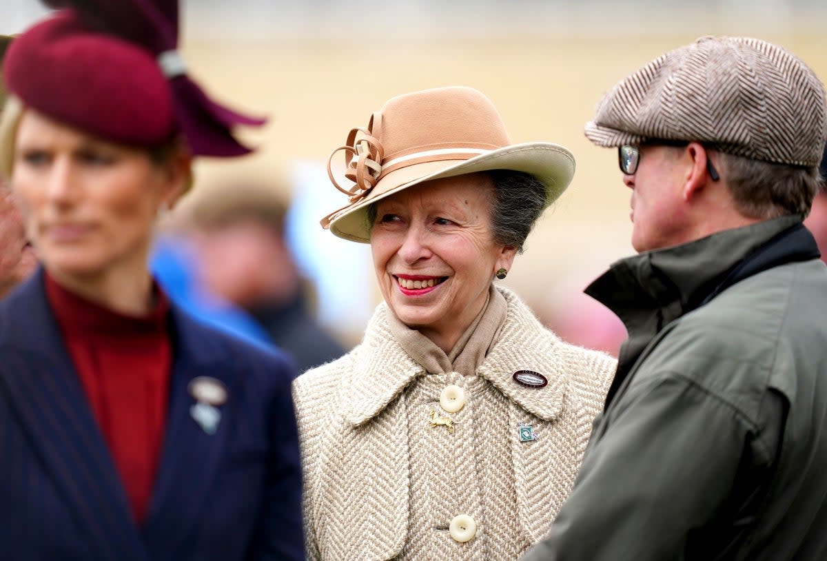 The Princess Royal on day two of the 2024 Cheltenham Festival  (David Davies for The Jockey Club/PA Wire)