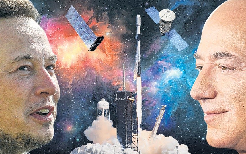 Jeff Bezos v Elon Musk satellites