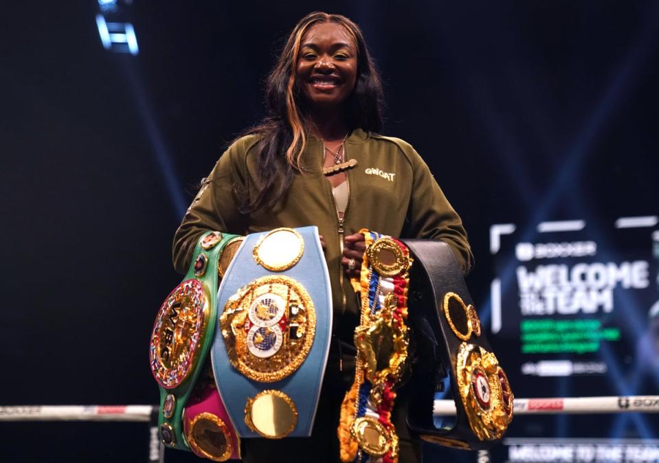 Claressa Shields, pictured, is fighting Savannah Marshall in September (Owen Humphreys/PA) (PA Wire)