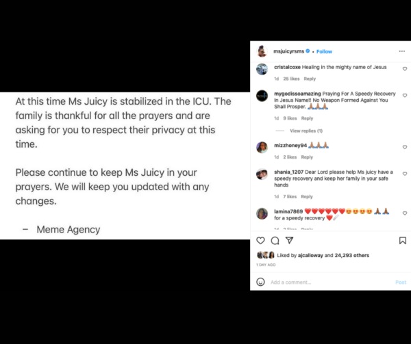 Meme Agency Announcement Regarding Ms. Juicy Baby