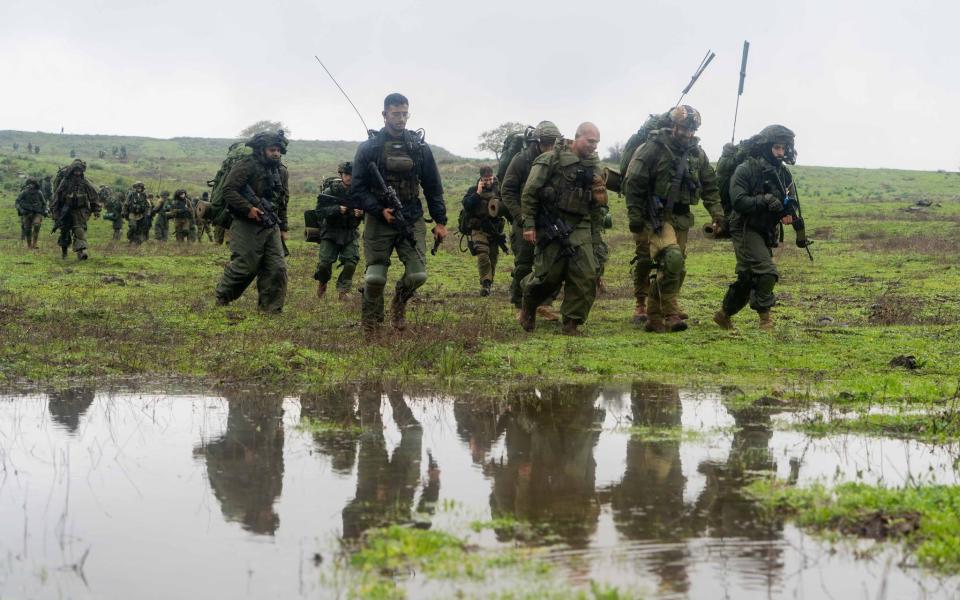 Israeli Defence Forces operating at the northern border