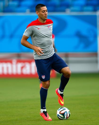 Clint Dempsey of the United States works out during training at Estadio das Dunas. (Getty Images)