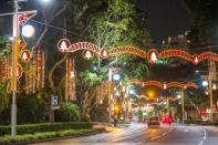 The lights from Tanglin Road.