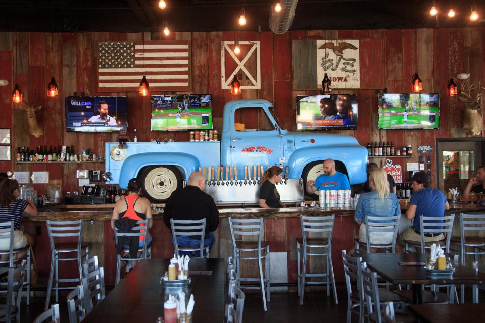 Barn Town Brewing in West Des Moines is known for its burgers.