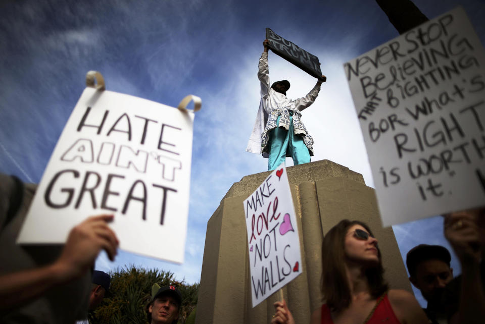 Tens of thousands protest Trump’s election victory