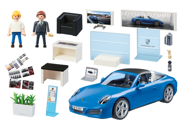 Playmobil Porsche toy set: 1x Red 911 Carrera S / 1x Blue 911 Targa 4S Age  4+