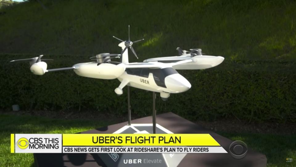 Today, Uber gave CBS News a first look at design models for its new air taxi,