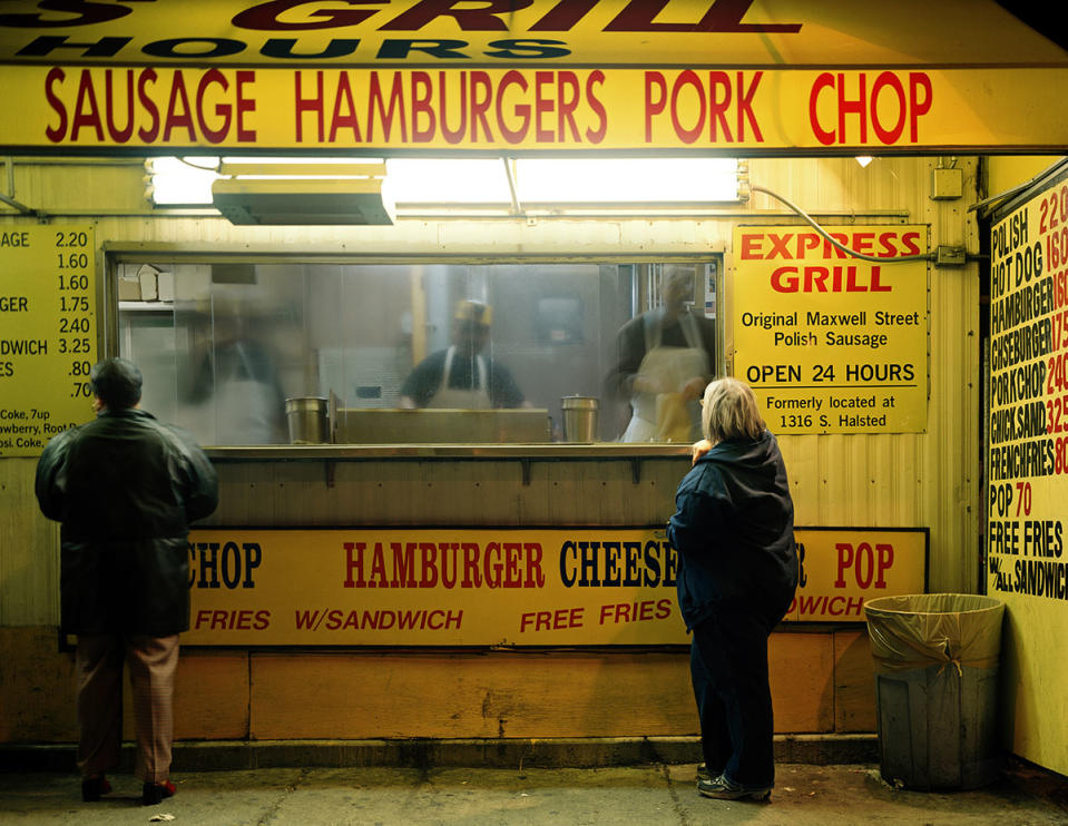 <div class="caption-credit">Photo by: Jen Davis Photo</div>Maxwell Street: "This was a food stand people would go to after class. I was trying to capture how uncomfortable it was for me to order food in public and have people judge me on the types of food I put into my body," says <a href="http://jendavisphoto.com/" rel="nofollow noopener" target="_blank" data-ylk="slk:Davis;elm:context_link;itc:0;sec:content-canvas" class="link ">Davis</a>. <br>