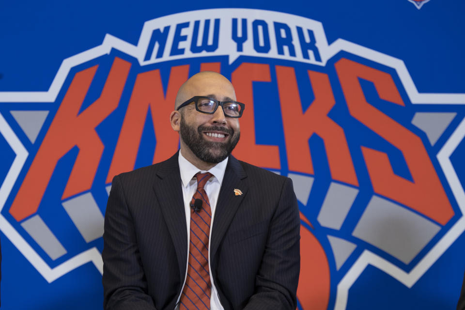David Fizdale was introduced as the Knicks’ head coach Tuesday. (AP)