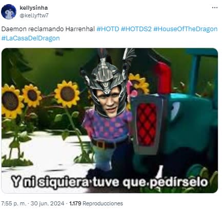 la casa del dragon tercer episodio memes daemon