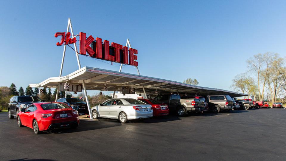 Customers fill the parking lot at The Kiltie drive-in restaurant in Oconomowoc on Tuesday, May 12, 2020.