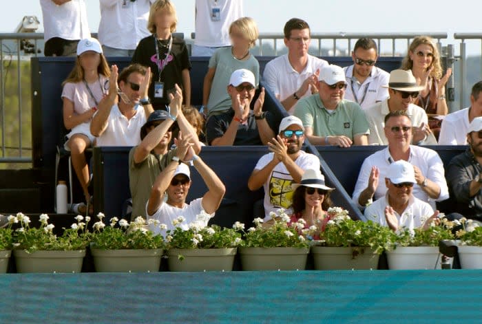 Rafa Nadal y Mery Perelló en el  ATP Mallorca Championships