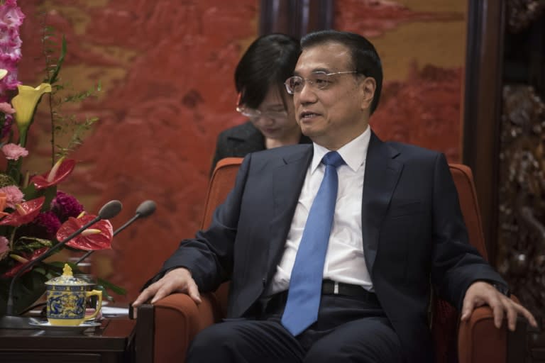 China's Premier Li Keqiang, pictured during a meeting in Beijing, in September 2015