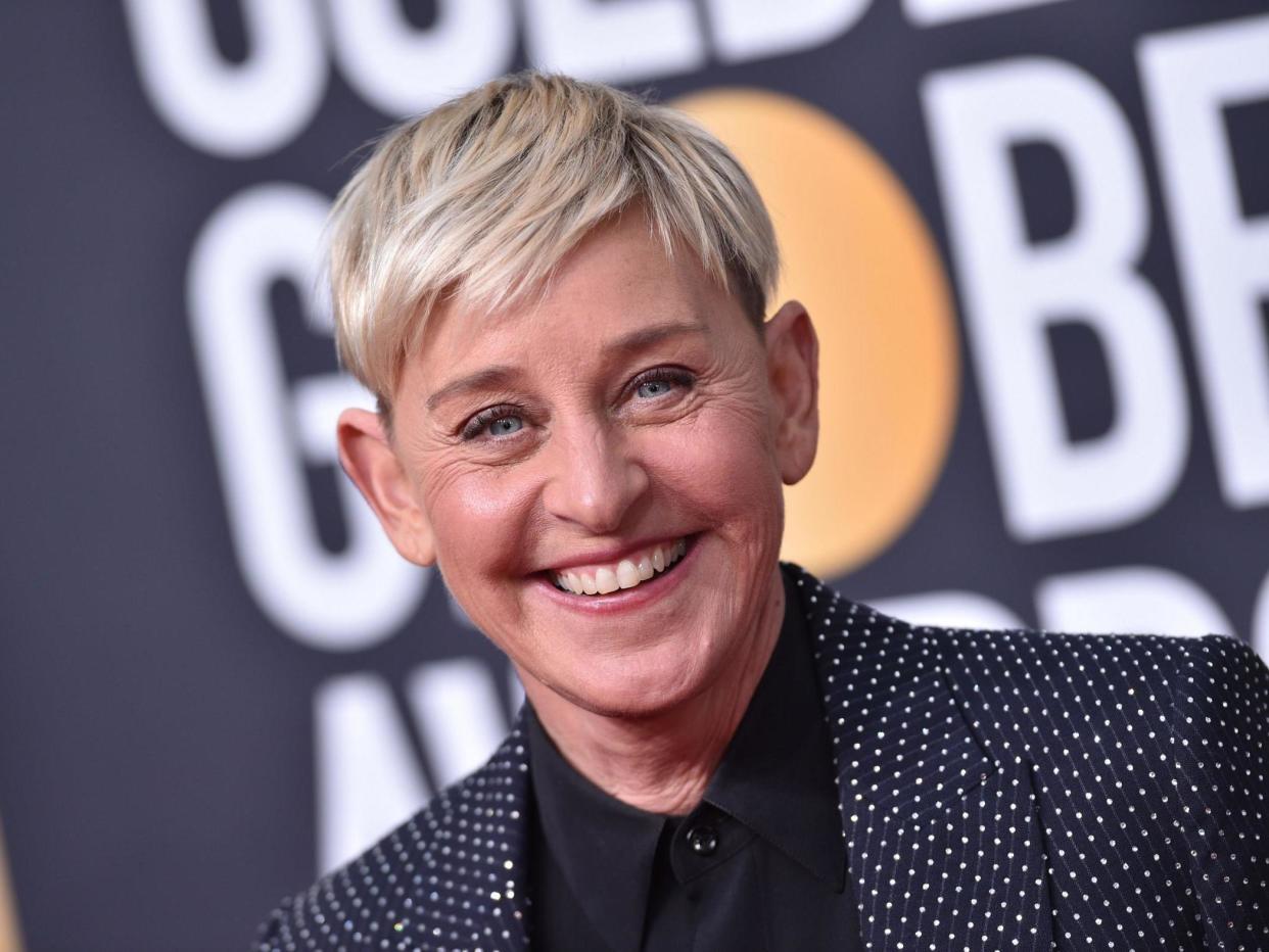 DeGeneres at the 2020 Golden Globes: Rex Features