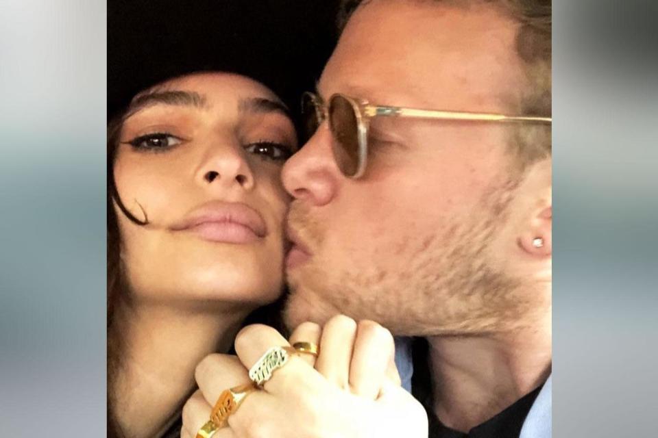 Newlyweds: Model Emily Ratajkowski with new husband Sebastian Bear-McClard: emrata/Instagram