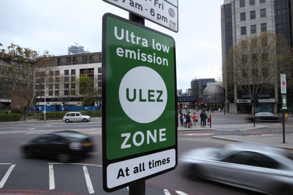 London’s Low Emission Zone is due to expand across the city from August, hitting drivers with an extra £12.50-per-day living cost  (Yui Mok/PA Wire)