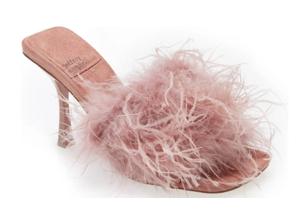 feather heels, jeffrey campbell