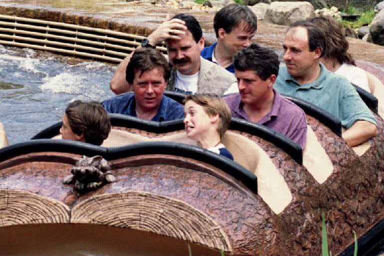 <p>Prince William has a wild time riding Splash Mountain with friends of the royal family during a vacation to Disney World's Magic Kingdom in Florida. </p>