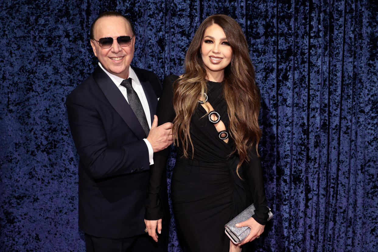 Tommy Mottola y Thalia en Nueva York. (Photo by Jamie McCarthy/Getty Images)