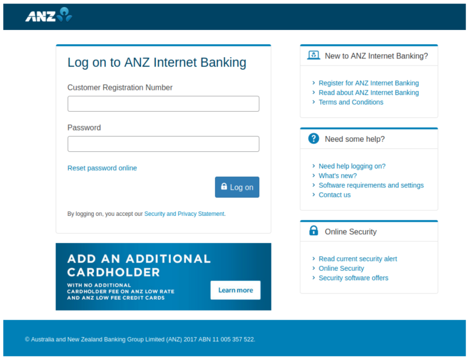 Pictured: ANZ Bank scam screenshot. Image: Mailguard